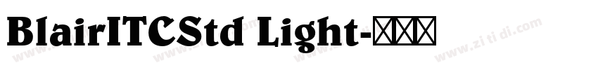 BlairITCStd Light字体转换